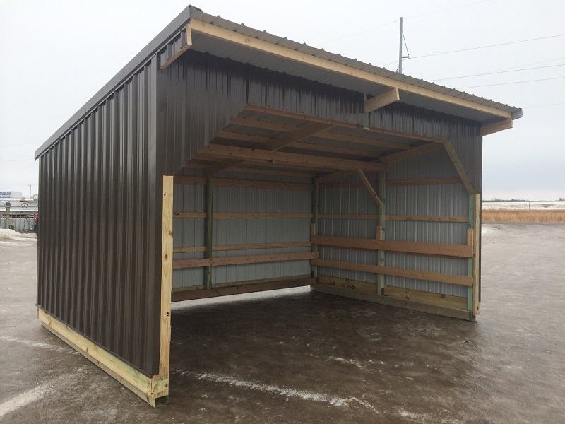 18x12 Open Front Livestock Shelter RFC