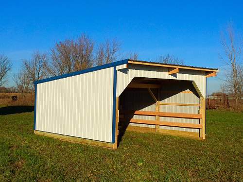 18x18 Open Front Livestock Shelter RFC