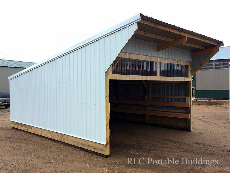 18x24 Open Front Livestock Shelter RFC