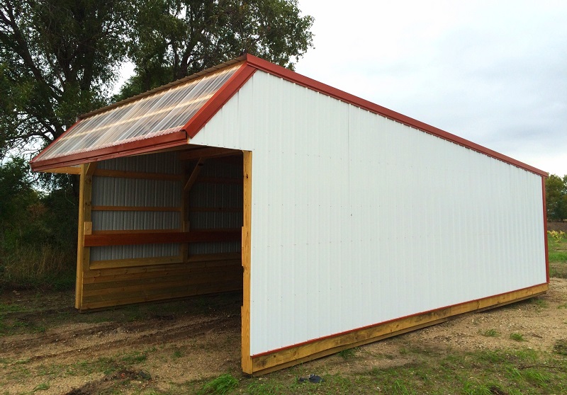 18x30 Dual Slope Livestock Shelter RFC