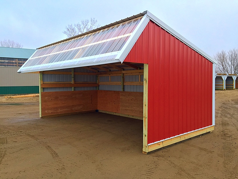 24x12 Dual Slope Livestock Shelter RFC